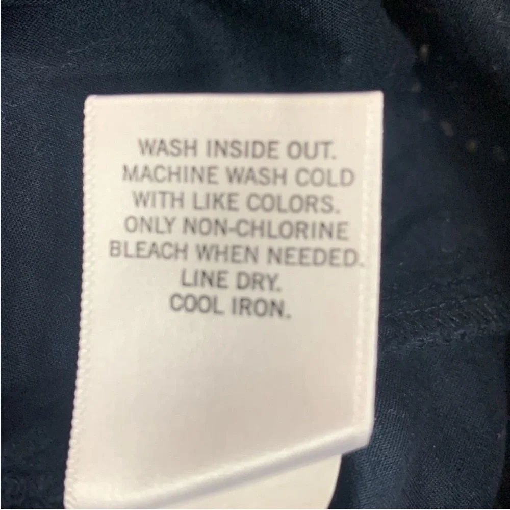 Banana Republic Navy Blue Eyelet 100% Cotton Skirt Size 2 - Picture 7 of 8